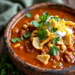 Creamy Chicken Tortilla Soup recipe